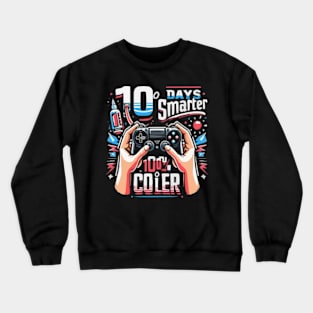 100 days of school 100 days smarter 100 % cooler Crewneck Sweatshirt